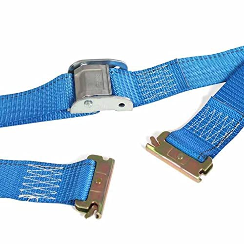 Dc Cargo E-Track Cam Buckle Straps Cargo Tie-Downs, (Pack Of 20) 2 X 20 Heavy Duty Blue Polyester Tie-Down Cam Buckle Straps, Strong Cam Buckle Strap, E-Track Spring Fittings, Tie Down Motorcycle #TOP3