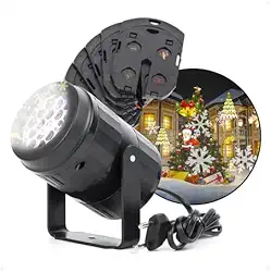 Projetor Led Natalino 3D Refletor Holografico Decorativo Luz De Festa Jardim Desenhos Para Natal Canhão de Luz Externo Dinâmico natalino