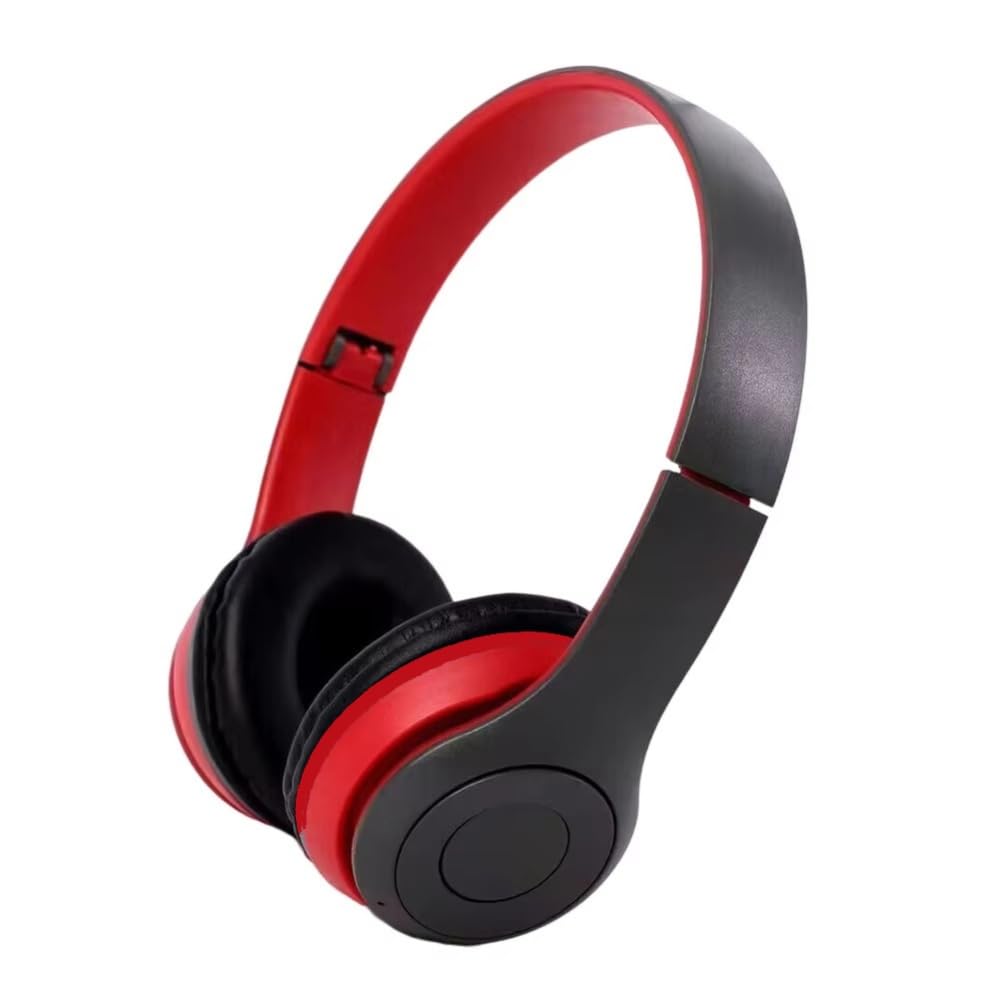 DYRBF Składane bezprzewodowe słuchawki nauszne Bluetooth, głębokie basy stereo HiFi, zestaw słuchawkowy z mikrofonem, 3 tryby połączenia (kabel Bluetooth/Audio / karta TF) do gier muzycznych dla