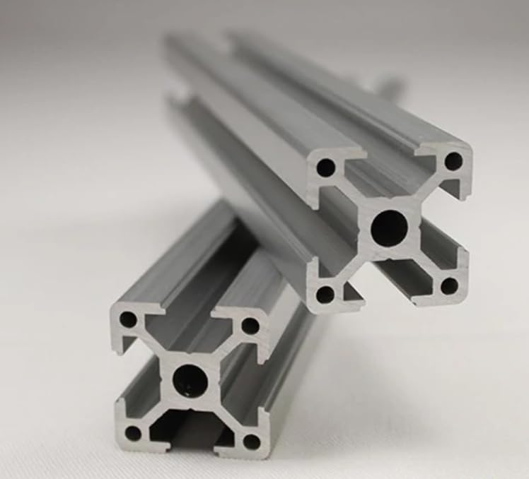 Perfil De Aluminio 30 X 30 L Tipo B Ranura 8  Ligero Anodizado En Plata Perfil De Aluminio