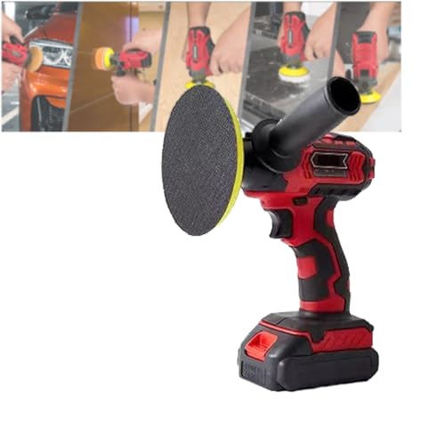 Pulidora De Coche Inalámbrica, Pulidora De Detalles De Coche De 600 W, Control Variable De 2 Velocidades, Rueda De Pulido De 5,9 Pulgadas, 1500 Rpm, Para Pulir, Encerar Y Esmaltar Coches