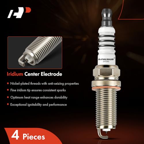 A-Premium Iridium Platinum Spark Plugs Compatible with Honda Civic 2016 2017 2018 2019 2020, 1.5L 2.0L, Pack of 4