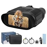 WILDGAMEPLUS Pro Night Vision Binoculars, Digital Infrared, 4' Screen, 2X Zoom, Essential Outdoor Deer Hunting Accessories, Tactical Gear, Security Goggles, 32GB Card, Multifunction Card Reader, Case