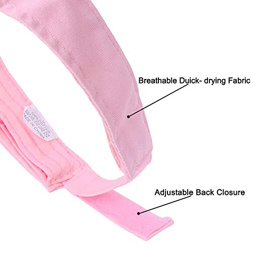 Kids Sun-Visor-Hat Adjustable-Cotton Ponytail-Sport-Hats For Girls 6-12 Years Old Pink #TOP6