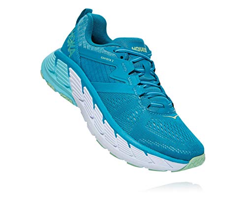 HOKA ONE ONE Women's Gaviota 2 Running Shoe, Grape Juice / Bright Marigold, 6