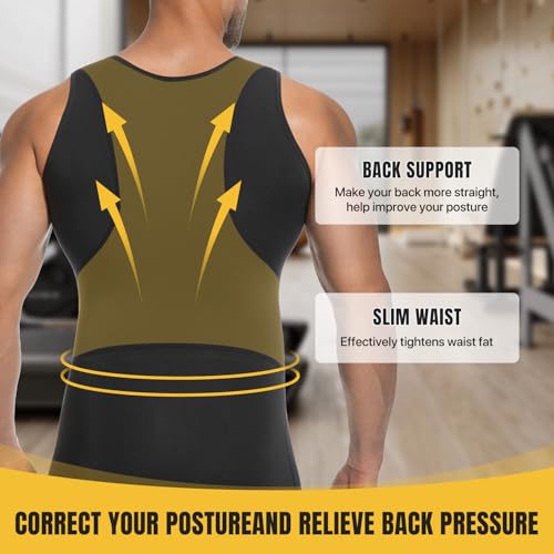 Men Compression Shirts, Slimming Body Shaper Vest, Gynecomastia Shapewear, Tummy Control Tank Top, Back Support3