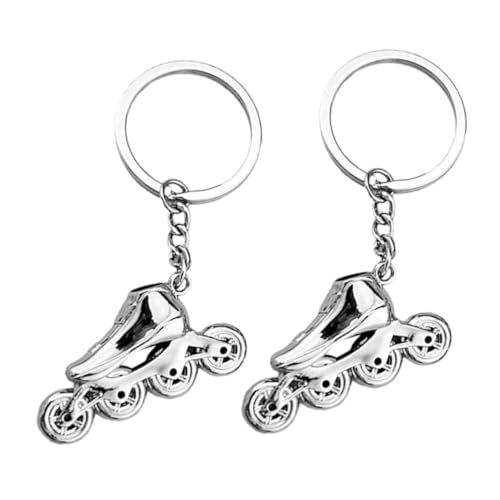 Porte clé patin à roulettes et pendentif roller rétro pour décoration sac à main