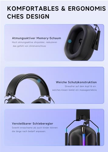 Wireless Gaming Headset, 2.4GHz USB Gaming Headphones Wireless for PC, PS5, PS4, Switch, Headset with Microphone, Bluetooth 5.2 Gaming Headset for Laptop, Computer, Wired Headset Mode for Xbox Series – Bild 8