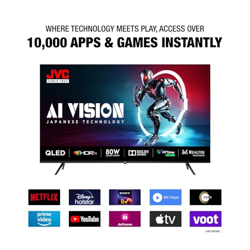 Image of JVC 165 cm (65 inches) AI Vision Series QLED Google TV LT-65NQ7165C (Black)