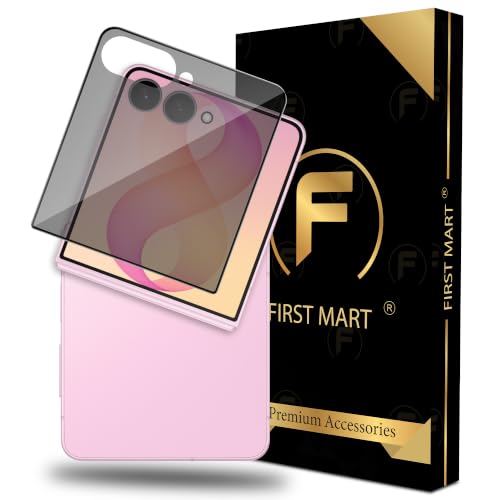 Image of FIRST MART Privacy Tempered Glass for Samsung Galaxy Z Flip 8 and Samsung Z Flip 7 | Anti-Spy Screen Protector, Edge-to-Edge 9H Scratch Protection, Case-Friendly, Bubble-Free | Pack of 1