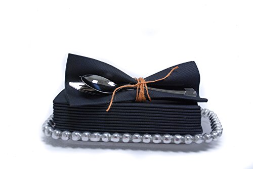 Simulinen Colored Disposable Dinner Napkins – Decorative, Linen-Feel, Elegant & Cloth-Like – Black - Absorbent & Durable - Weddings, Parties And Holidays! – Perfect Size: 16"X16" Box Of 50 #TOP7