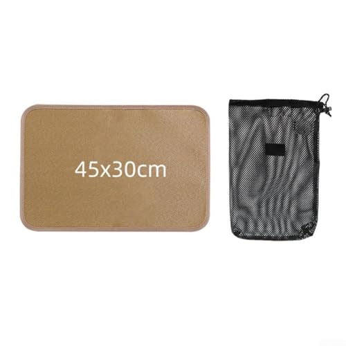 Alfombrilla ignífuga para barbacoa SXL resistente al calor con material de fibra de vidrio para proteger las mesas de camping contra quemaduras, aceite y daños por agua (M)