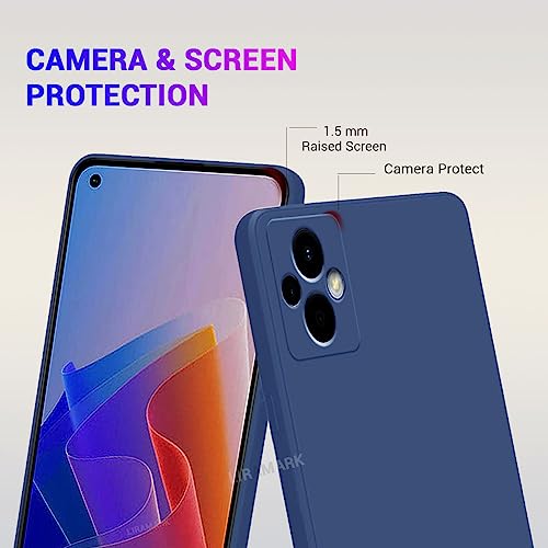 Image of LIRAMARK Silicone Soft Back Cover Case for Oppo F21 Pro 5G & Oppo F21s Pro 5G (Silicone Blue)