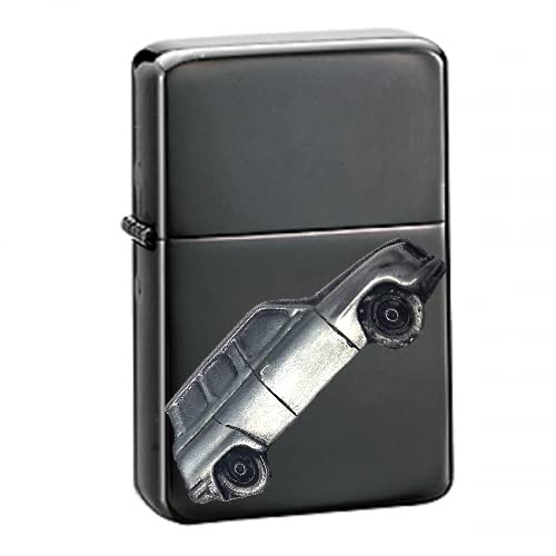 Briquet à essence avec motif auto suédoise en étain élégant pour passionnés