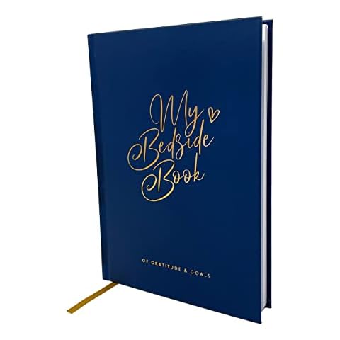 Perfect PLANNER company - Bedside Book for Gratitude and Goals - Blue - A5 Selfcare Journal for Women - Reduce Stress and Overthinking - 100gsm FSC paper - Hard Cover, 100 Pages Cover