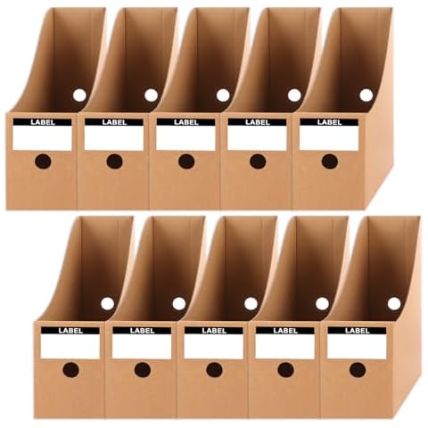 ASelected 10Pcs Cardboard Magazine File Holders Cover