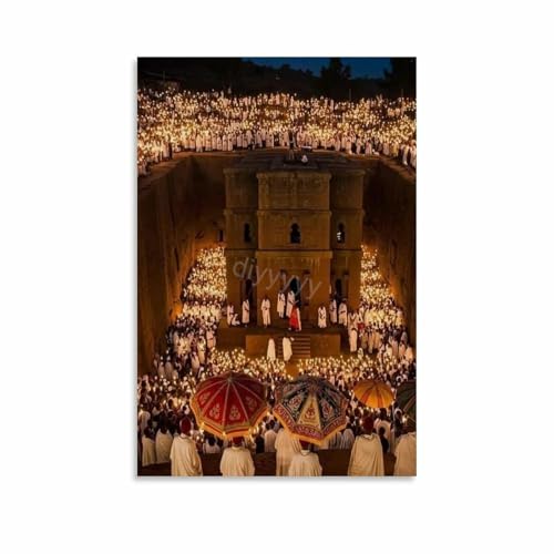 Ethiopian Orthodox Church Poster (1) Canvas Painting Wall Art 12x18inch(30x45cm) Unframe-style