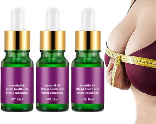Aceite de esencia natural para fortalecer el busto, crema para mejorar el pecho de crecimiento rápido, aumento de volumen Aceite de masaje nutritivo,3pcs