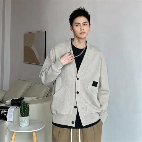 Men Knitted Sweaters for with Pockets Man Clothes V Neck Cardigan2