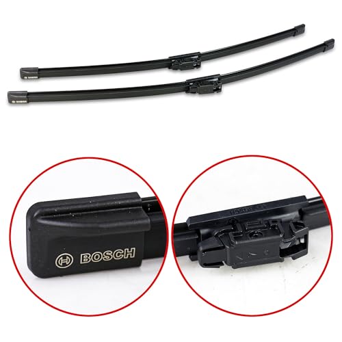 Image of Bosch Wiper Blade Aerotwin A112S, Length: 575mm /530mm - Set of Front Wiper Blades - Only for Left-Hand Drive (EU) | Driver and Passenger Side Original Equipment Replacement Blades