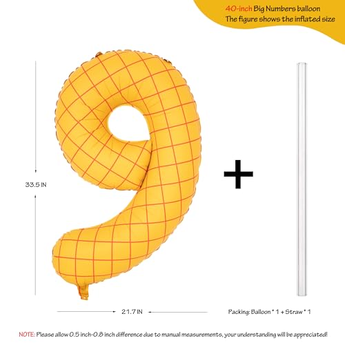 Image of 40 inch Matte Yellow Balloons Toy Inspired Story Theme party Supplies Digital 8 | Number Birthday Decoration, Cowboy Decorations Western, Cowgirl Party Balloon