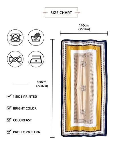 DEBAIJIA Donne Sciarpa di Seta Grande Quadrato