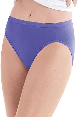 Hanes womens Hi-Cut Panties Pack, Cotton High-Cut Brief Underwear (Retired Options)