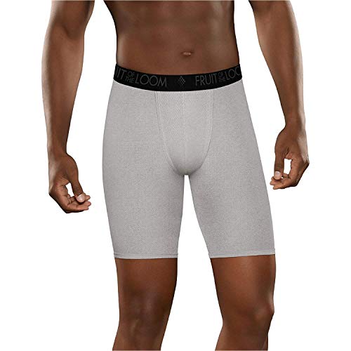Image of Fruit of the Loom Men's 3-Pack Breathable Long Leg Boxer Brief