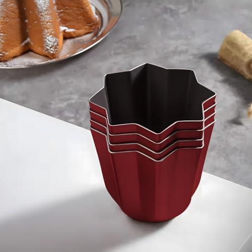 Avilia Stampo Per Pandoro Antiaderente In Alluminio Rosso 22Cm - Ideale Per Cucinare Dolci Natalizi - Resistente E Durevole Nel Tempo Garantisce Una Distribuzione Unifome Del Calore - 800Gr - 5