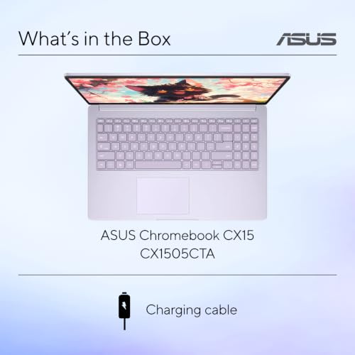 ASUS 15.6" FHD Chromebook for Students Business, Slim-Bezel Anti-Glare M, 128GB Storage, 4GB RAM, All-Day Battery Life, Durable Ultraportable Notebook, Tpye-A/C, HDMI, Pastel Purple - Image 4