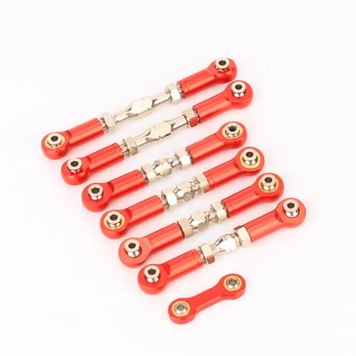 RCAWD 7Pcs Steel Camber Links Adjustable Turnbuckles for Arrma 1/8 Mojave 4S BLX Linkage with Rod Ends Series Upgrades Part