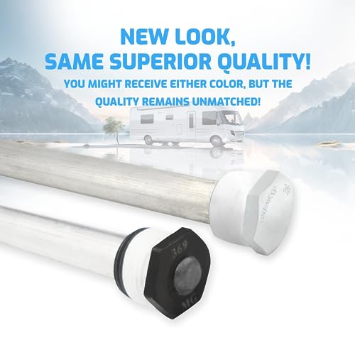 Oneness 369 Maximum Durability RV Water Heater Anode Rod - 4.5" x 1/2"NPT Anode Rod for RV Water Heater, 2 Pack, Rust-Resistant Hex Head, 2-Year Warranty