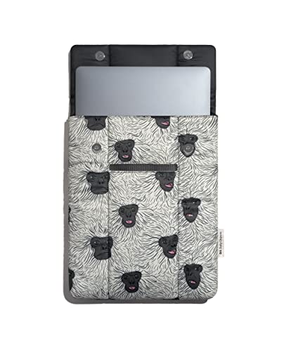 Image of DailyObjects Siesta Sleeve Cover for Laptops /MacBook Air /Pro 15 Inch - 16 Inch | Crafted using soft-touch and water-repellent polyester | Secure clasp Button Closure | Sleek Design and Durable