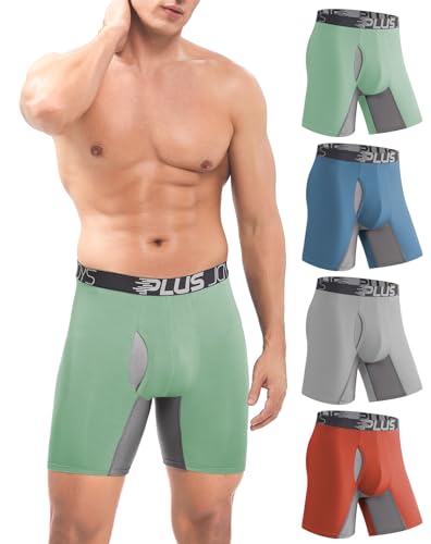 plusjoys Boxer Briefs for Men Pack Breathable Mesh, Men's Underwear Moisture Wicking, Boxers for Men...