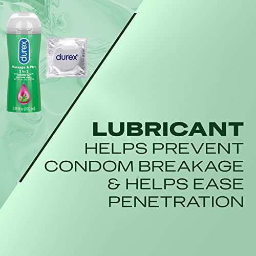 Durex Massage & Play 2 In 1 Lubricant, 6.76 Fl. Oz. Soothing Touch With Aloe Vera. Lube & Massage Gel In 1 (Packaging May Vary) #TOP3