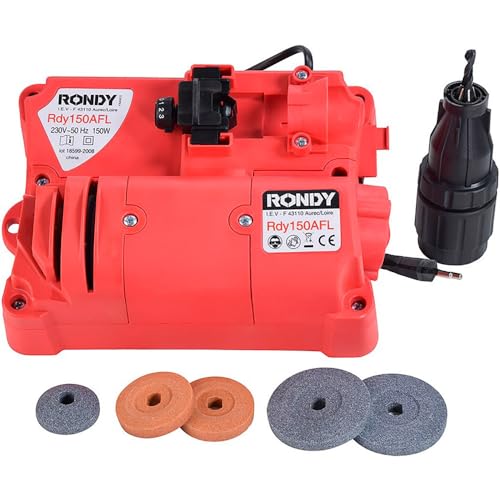 Affûteuse de forets et lames (couteau, ciseau, hachette) type RDY 150AFL + 1 jeu de grès de rechange - RONDY
