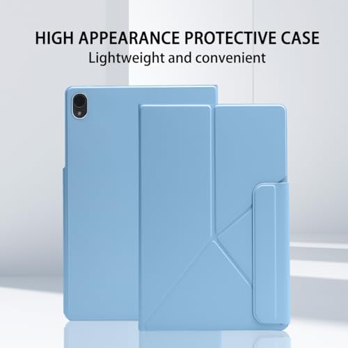 Image of Magnetic Case for Samsung Galaxy Tab S11 (11 inch) 2025 - Model SM-X730 /SM-X736 Tablet with S-Pen Holder, Auto Wake /Sleep Smart Tablet Cover, Ice Blue