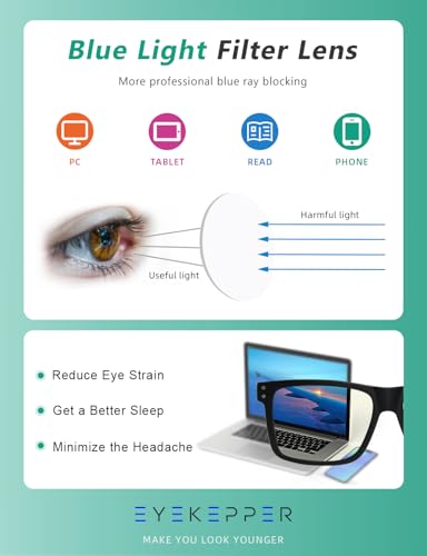 Image of Eyekepper 5-pack Oversized Reading Glasses Blue Light Blocking Large Readers