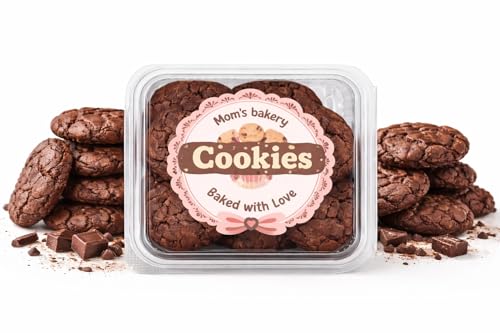 Image of MOM'S BAKERY Crunchy Sweet Brownie Cookies 200gm - Soft & Moist Texture, Homemade Chewy & Freshly Baked Snack Treats- Ideal for Gifting | T45 Flour, Butter, Sugar, Vanilla Essence | Eggless, No Maida, No Palm Oil, No Preservatives | Healthy & High Fiber for Cravings for Tea Time