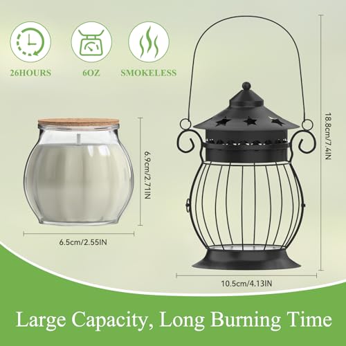 Citronella Candles Outdoor, 2 x 6oz Scented Candle with Citronella Oils and Natural Soy Wax, Lemongrass Candles for Patio, Garden, and Camping - Gifts for Women