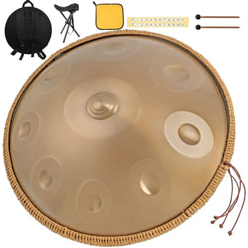 Handpan instrument 440 hz d-Moll 22 Zoll Hand Pan Stahltrommel...
