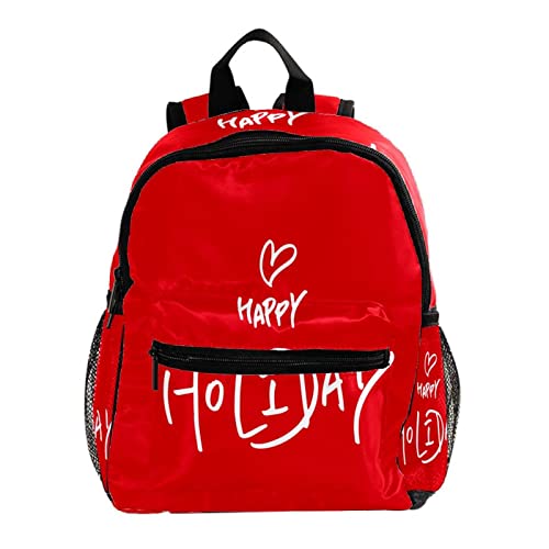 Sac à dos enfants rouge 30,5 cm avec bretelles confort Happy Holiday