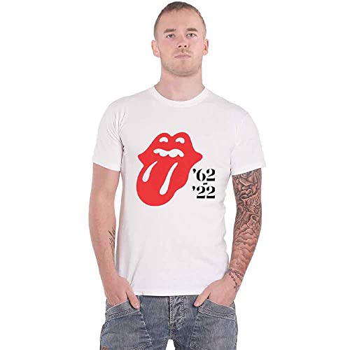 The Rolling Stones T Shirt Sixty 1962-2022 Nouveau Officiel Homme Blanc Size S - Les Beatles, Paul McCartney, John Lennon, RIngo Starr, George Harrison The Rolling Stones T Shirt Sixty 1962-2022 Nouveau Officiel Homme Blanc Size S