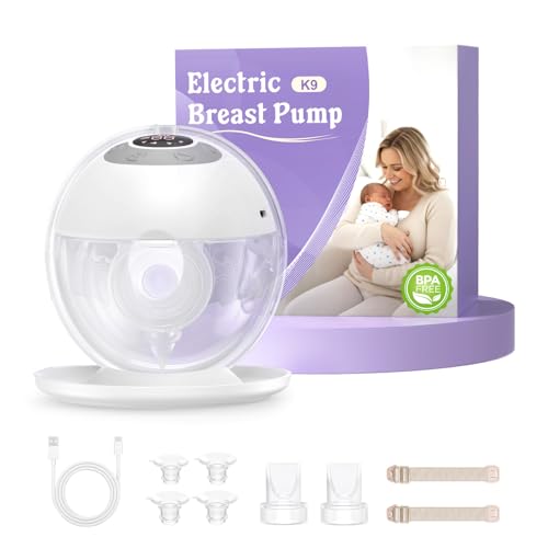 Haokoo Sacaleches Electricos Manos Libres Portátil - Extractor de Leche Materna Eficiente con Sellado Seguro Antifuga per Casa, Viaggi, Bridas 17/19/21/24/27mm, 4 Modos 12 Niveles, Sin BPA, 1 Pieza