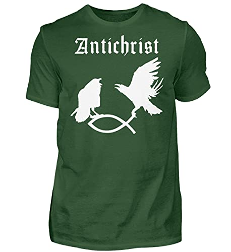 T-shirt Antichrist vert XL : fini les imprimés qui s'effacent vite