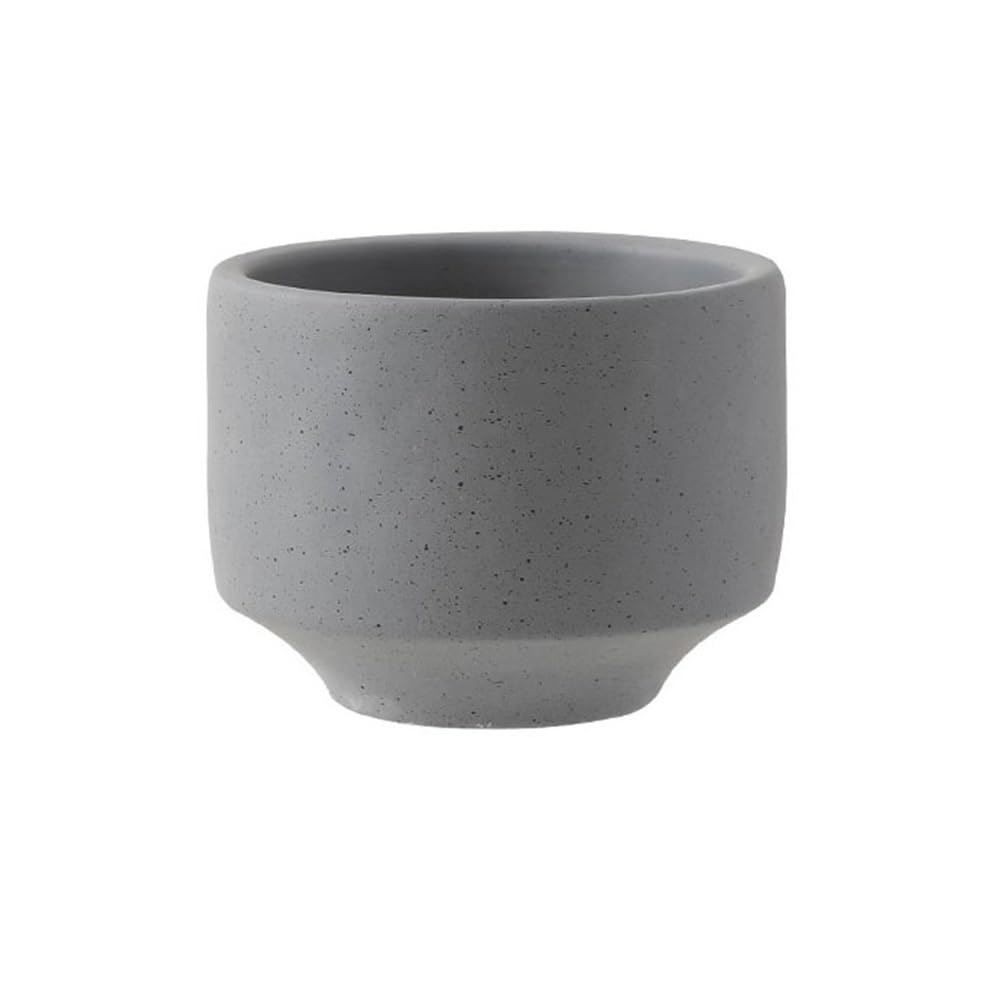 Cenz-888 flowerpot Round with Drainage Holes Flower Pot, with Speckled Tabletop Planter, for Decorate Living Room Bedroom Study Windowsill Pots for Plants(Gris)