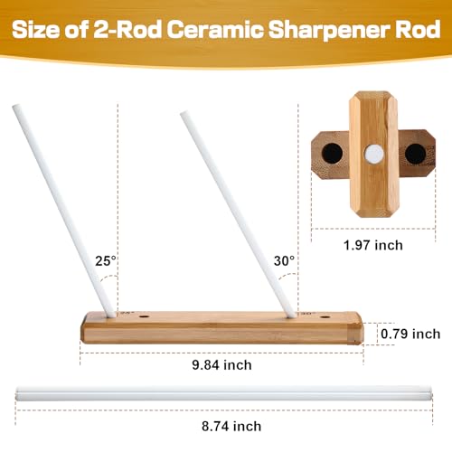 Feekoon DC-FEEKOON-327 9.8 Inch Ceramic Crock Knife Sharpener Rod Sticks thumb #1