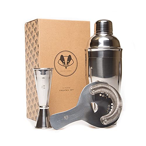 Swanky Badger Classic 3-Piece Cocktail Set