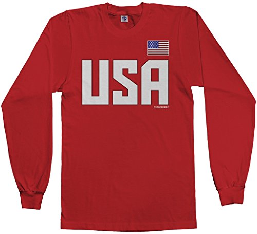 Threadrock Men's USA National Pride Long Sleeve T-Shirt