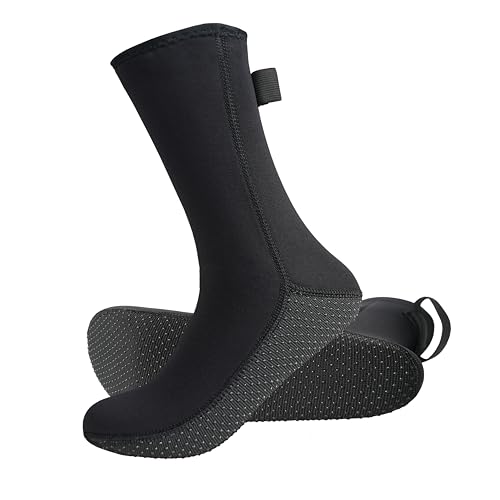 Calcetines de neopreno 3mm que evitan pies fríos y rozaduras en el agua con velcro elástico